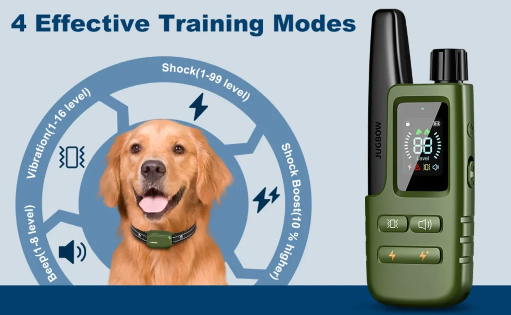 Jugbow Dog Shock Collar have 4 training modes